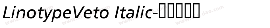 LinotypeVeto Italic字体转换